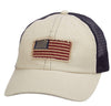 USA Unstructured American Flag Baseball Cap MEsh Back Putty